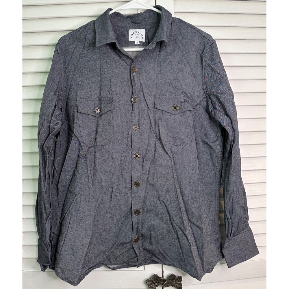 Kirrin Finch Size XL Denim Long Sleeve Button Up Shirt Androgynous Unisex